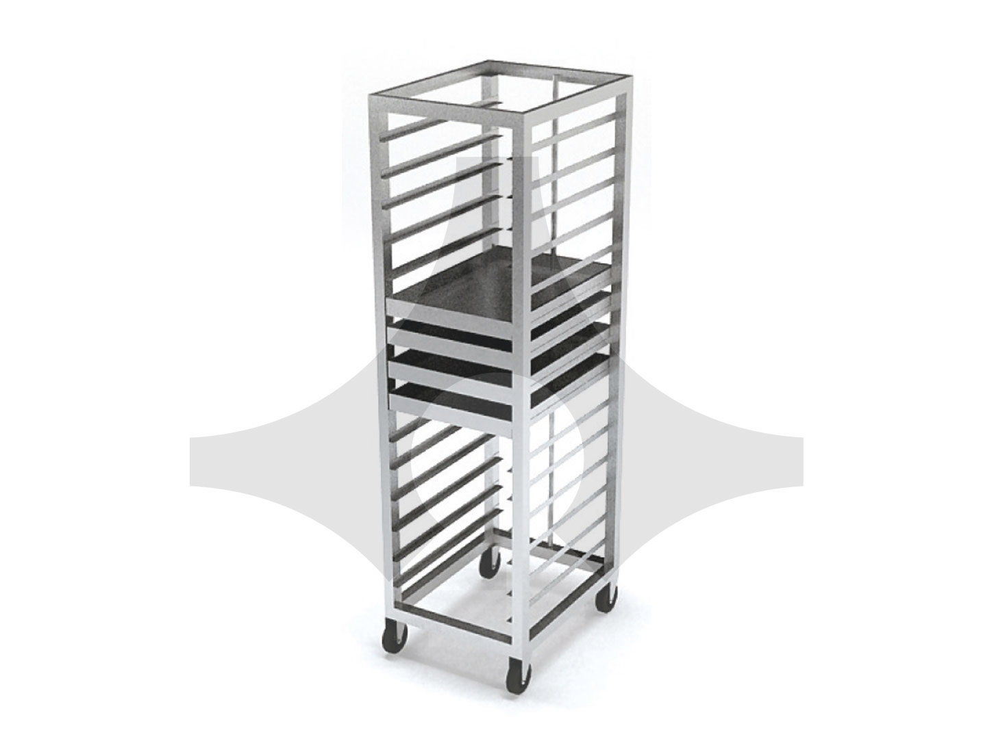 ATA-5070/15 Tepsi Taşıma Arabası 50x70 15 Tepsilik