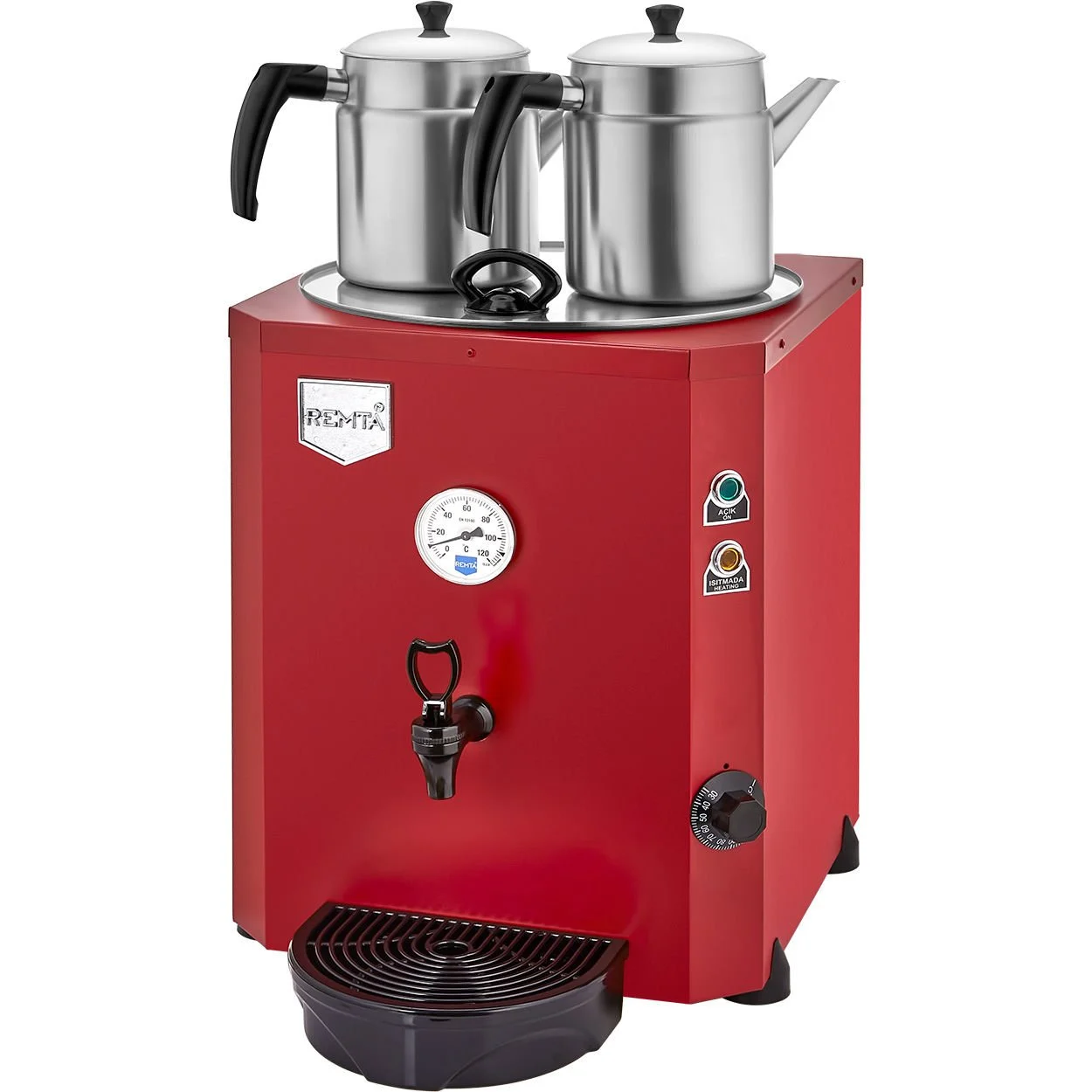 2 Demlikli Jumbo Çay Makinesi 23 lt Şamandıralı (Şebekeden Su Alma) DE11S